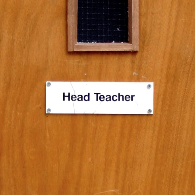School Head Teacher's door